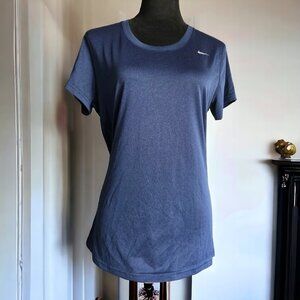 NIKE NWOT Dri Fit NAVY Short Sleeve Crew Neck Top Size MED